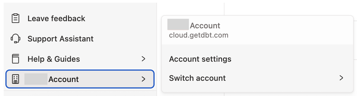 Navigate to Account settings.